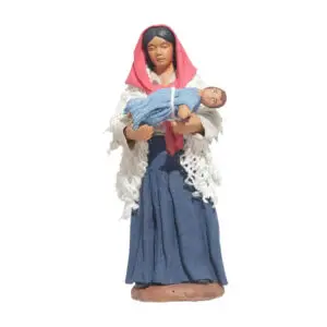 Donna Che Culla Bimbo In Braccio