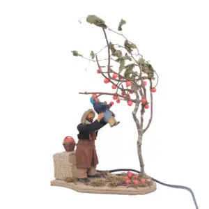 Papà Con Bimbo Che Raccoglie