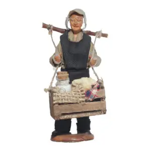 Lattaio Con Cassetta Di Bottiglie Davanti