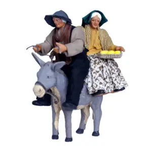 Coppia Anziani Su Asino