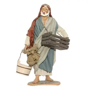 Uomo con Tinozza e Cassetta Legno