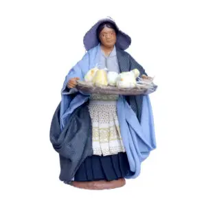 Donna tavola Formaggi Mano