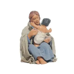 Mamma Com Bambino Seduta A Terra