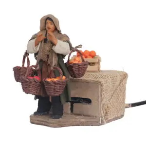 Uomo che Strilla Con Cesti Addosso