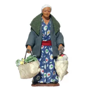 Vecchia con 2 Borse Spesa