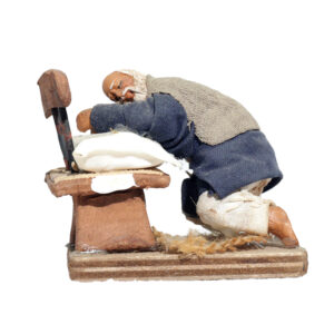 Uomo Che Prega Su Sedia