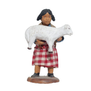 Fanciulla con Pecora in Piedi