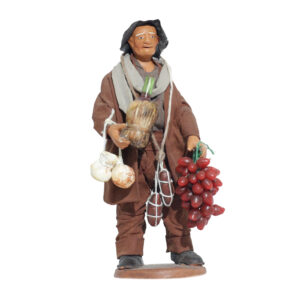 Uomo con Pomodori Cera ,Salumi e Fiaschi