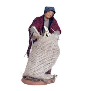 Uomo Che Trascina Sacco