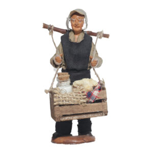 Lattaio Con Cassetta Di Bottiglie Davanti