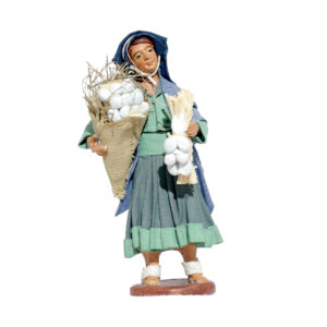 Donna Cono Aglio Sotto Br E Ceppo In Mano