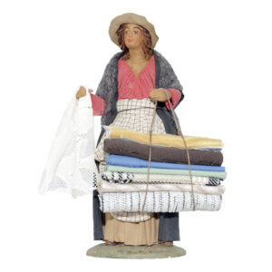 Donna Con Stoffe Appese