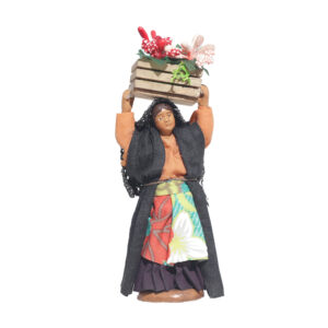 Donna Cassetta Fiori In Testa