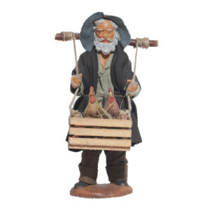 Uomo Cassetta Galline Davanti